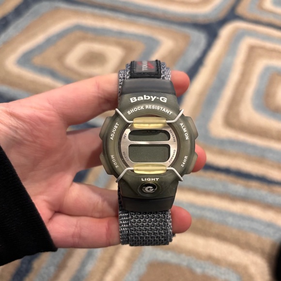 Vintage NIB Casio G-Shock Baby-G Gray Band Watch BG-350